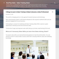 5 things to Learn in Sales Training in Dubai to become a Sales Professional