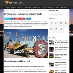 20 Things to do in Vegas for under 20 bucks