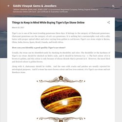Things to Keep in Mind While Buying Tiger’s Eye Stone Online
