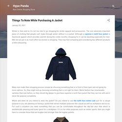 Things To Note While Purchasing A Jacket