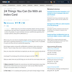 24 Things You Can Do With an Index Card « Web Worker Daily