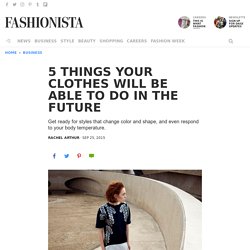 5 Things Your Clothes Will Be Able to Do in the Future