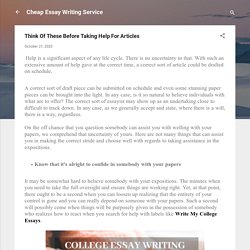 Think Of These Before Taking Help For Articles