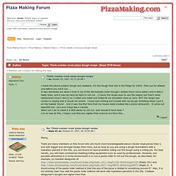 Think cracker crust pizza dough recipe