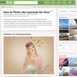 How to Think Like Leonardo Da Vinci