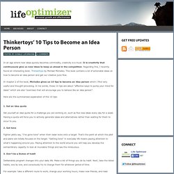 Thinkertoys’ 10 Tips to Become an Idea Person