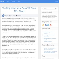 Thinking About Meal Plans? All About NYU Dining