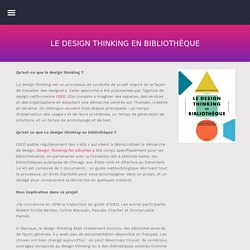 Le design thinking en bibliothèque – Nicolas Beudon