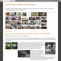 Thinking, Making, Breaking: Structuring Design: May 2013