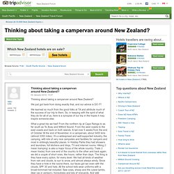 Thinking about taking a campervan around New Zealand? - New Zealand Forum