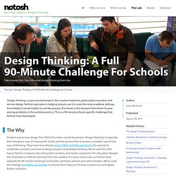 Design Thinking: A Full 90-Minute Challenge For Schools