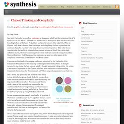 Chinese Thinking and Complexity