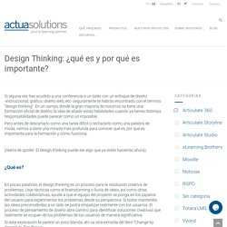 Design Thinking: ¿qué es y por qué es importante? - Actua Solutions