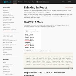 Thinking in React