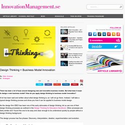 Design Thinking + Business Model Innovation