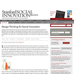 Design Thinking for Social Innovation