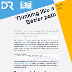Thinking like a Bézier path