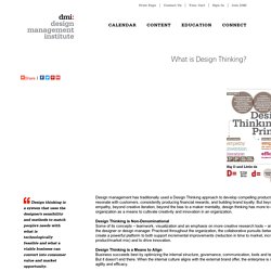 What is Design Thinking? - Design Management Institute