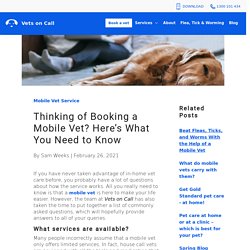 Thinking of Booking a Mobile Vet? Here’s What You Need to Know
