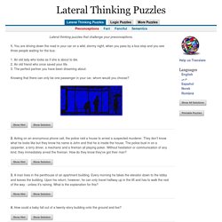 Lateral Thinking Puzzles - Preconceptions