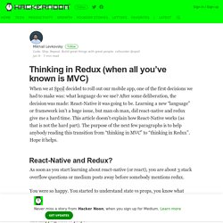 Thinking in Redux (when all you’ve known is MVC) – Hacker Noon