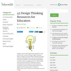 45 Design Thinking Resources for Educators