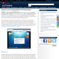 ThinVNC: Free Web Based Remote Desktop Client