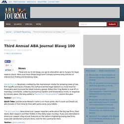 Third Annual ABA Journal Blawg 100 - Magazine