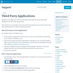 Third Party Applications