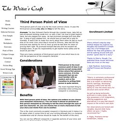 Third Person Point of View — The Writer’s Craft