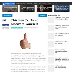 Thirteen Tricks to Motivate Yourself