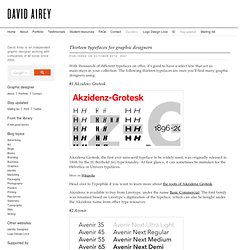 13 typefaces for graphic designers