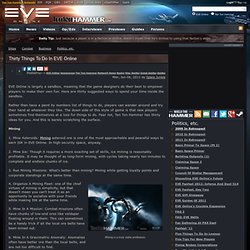 Thirty Things To Do In EVE Online