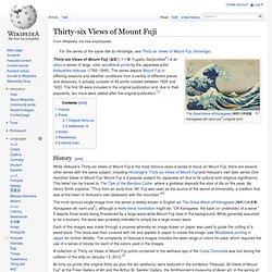 Thirty-six Views of Mount Fuji