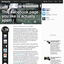 This Facebook page you like is actually spam