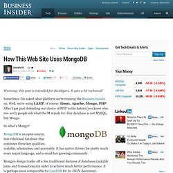 How This Web Site Uses MongoDB