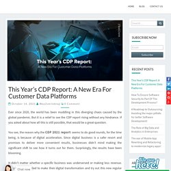 This Year's CDP Report: A New Era For Customer Data Platforms