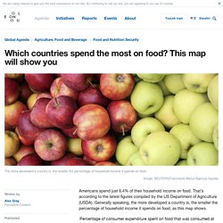 This map shows how much each country spends on food