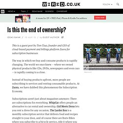 Is this the end of ownership?