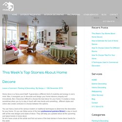 This Week's Top Stories About Home Decore