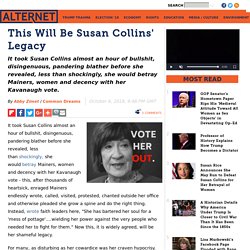 This Will Be Susan Collins' Legacy