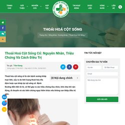 Thoái Hoá Cột Sống Cổ: Nguyên Nhân, Triệu Chứng Và Cách Điều Trị