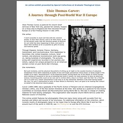 Elsie Thomas Culver: Overseas Relief After World War II