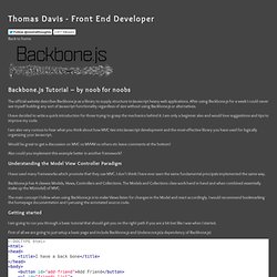 Backbone.js Tutorial - by noob for noobs
