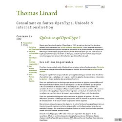 Thomas Linard · Qu'est-ce qu'OpenType ?