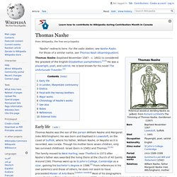 Thomas Nashe - Wikipedia