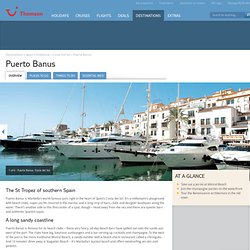 Thomson Holidays - Holidays to Puerto Banus - Overview
