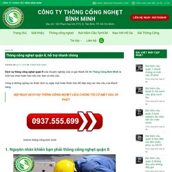 Thông Cống Nghẹt Quận 8 - Hỗ Trợ Nhanh Chóng