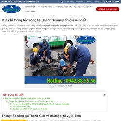Thông Tắc Cống Tại Quận Thanh Xuân -【Không Sạch Hoàn Tiền】
