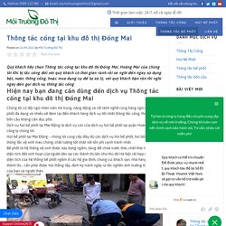 Thông tắc cống tại khu đô thị Đồng Mai